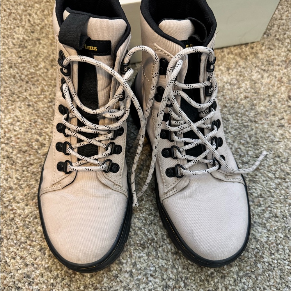 Dr. Martens Gray and Black High-Top Lace Sneakers